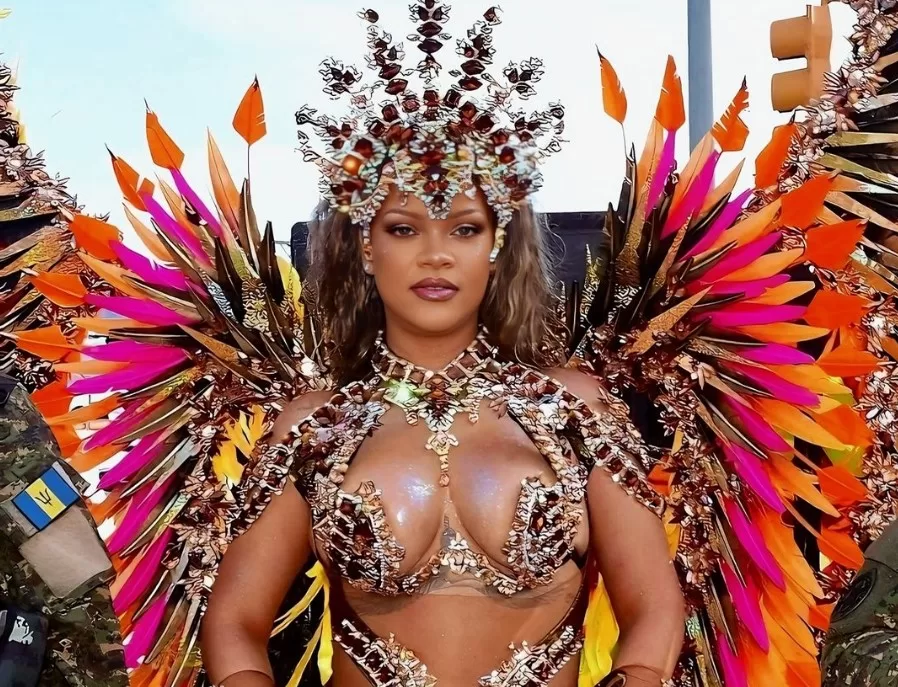 Rihanna Rocks the Barbados Crop Over Festival 2024 in Jaw-Dropping Sexy Bejeweled Costume! See Pics Inside!!